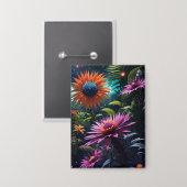 Schaltfläche Kosmische Blüten Button (Vorderseite/Rückseite)