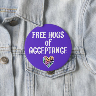 Schaltfläche "Kostenlose Hugs der Akzeptanz" Button