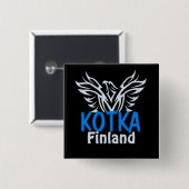 Schaltfläche Kotka Finnland Button (Vorne & Hinten)