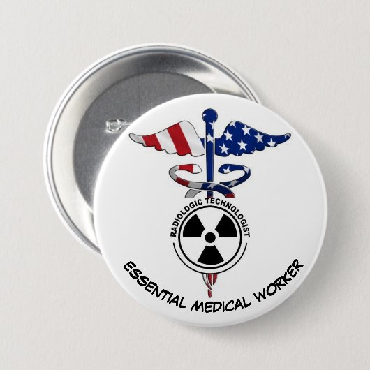 SCHALTFLÄCHE "krass TECH WESENTLICHE ARBEITNEHMER" Button (Vorne & Hinten)