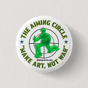 Schaltfläche "Kunst machen, kein Krieg" Button