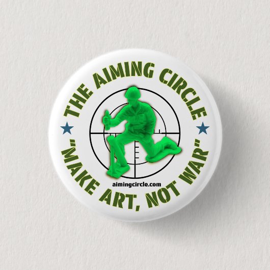 Schaltfläche "Kunst machen, kein Krieg" Button (Vorderseite)