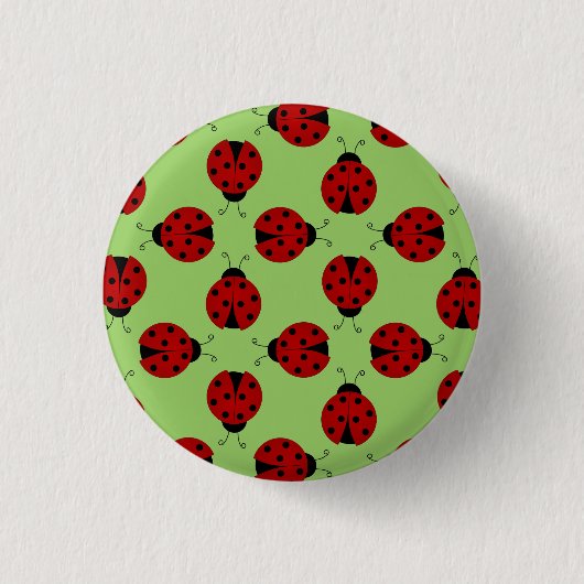 Schaltfläche Ladybugs Muster Button (Vorderseite)
