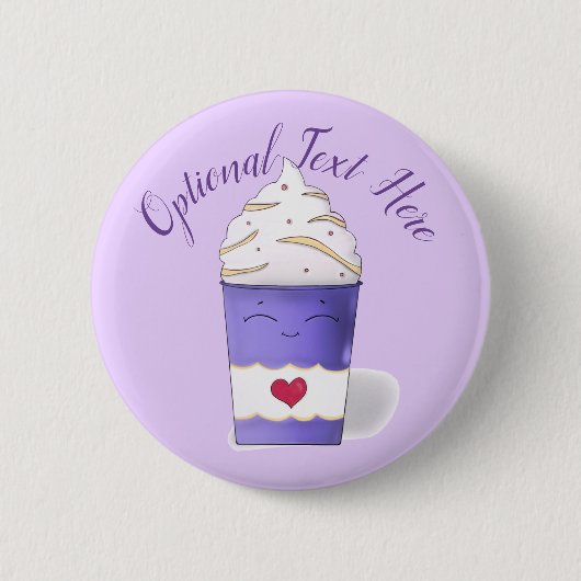 Schaltfläche "Latte & Whipped Cream (Lila)" Button (Vorderseite)