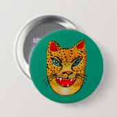 Schaltfläche "Laughing Jaguar Watercolor" Button (Vorne & Hinten)