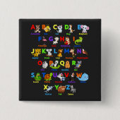 Schaltfläche "Learning Square" für Alphabet Animal Button (Vorderseite)
