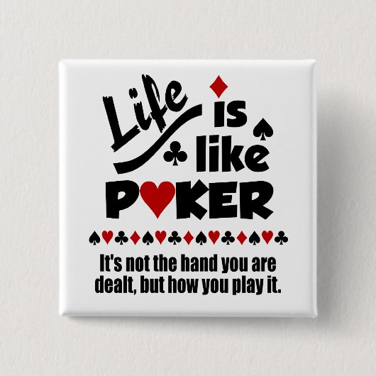 Schaltfläche "Leben wie Poker" Button (Vorderseite)
