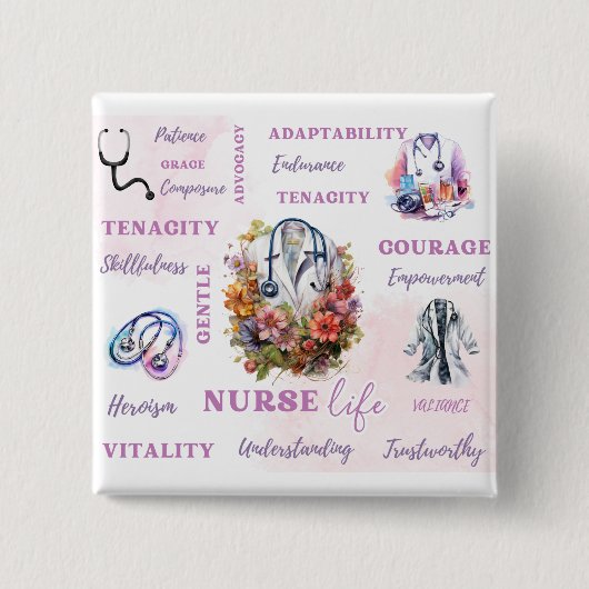 Schaltfläche "Lebensdauer der Krankenversicherung" Button (Vorderseite)