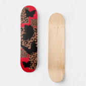 SCHALTFLÄCHE LEOPARD/CHEETAH DRUCKSKATEBOARD SKATEBOARD (Vorderseite)