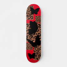 SCHALTFLÄCHE LEOPARD/CHEETAH DRUCKSKATEBOARD