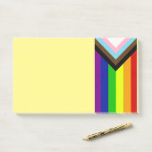 Schaltfläche "LGBTQ+-Pride" - Anmerkungen Post-it Klebezettel (Auf Schreibtisch)