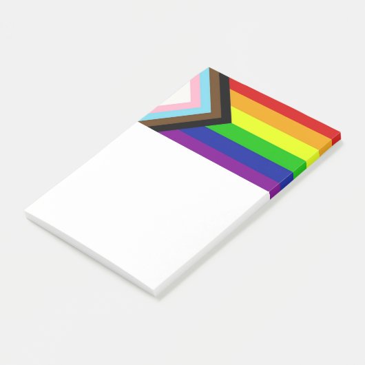 Schaltfläche "LGBTQ+-Pride" - Anmerkungen Post-it Klebezettel (angewinkelt)
