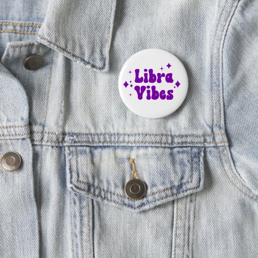 Schaltfläche "Libra Vibes Zodiac Astrologie Lila S Button (Beispiel)