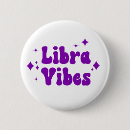Schaltfläche "Libra Vibes Zodiac Astrologie Lila S Button