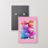 Schaltfläche "Liebe" Button (Vorderseite/Rückseite)