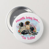Schaltfläche "Liebe für Mastiff Welpen" Button (Vorne & Hinten)