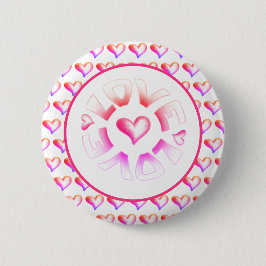 Schaltfläche "Liebe - Helle Herzen" Button