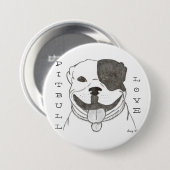 Schaltfläche Liebe Pitbull Button (Vorne & Hinten)