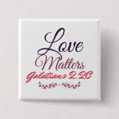 Schaltfläche Liebe Square Button (Vorderseite)