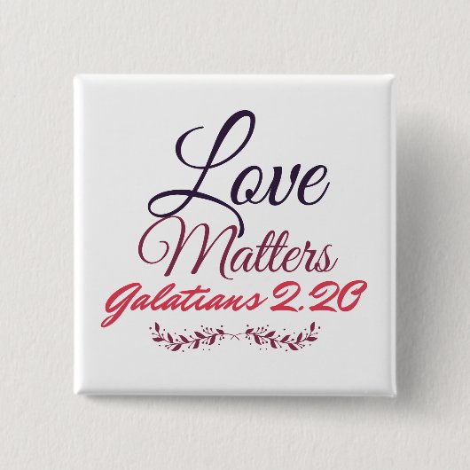 Schaltfläche Liebe Square Button (Vorderseite)