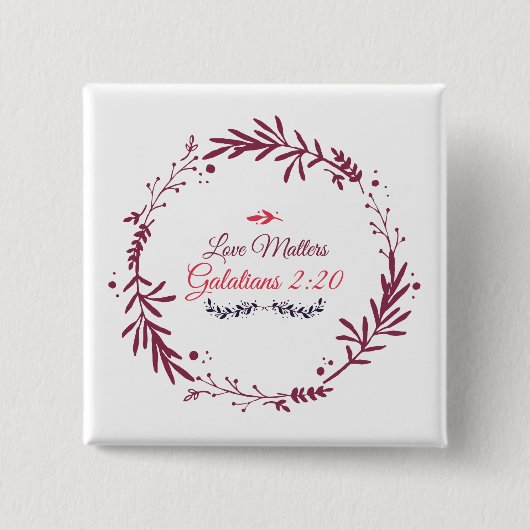 Schaltfläche Liebe Square Button (Vorderseite)