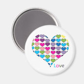 Schaltfläche Liebe, Valentin Magnet (Vorderseite/Rückseite)