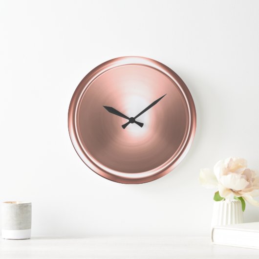 Schaltfläche "Light Pink" Große Wanduhr (Zuhause)