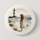 Schaltfläche "Lighthouse Stroll" am Meer Button (Vorderseite)