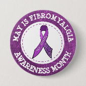 Schaltfläche "lila Fibromyalgie-Aufklärung Monat" Button (Vorderseite)