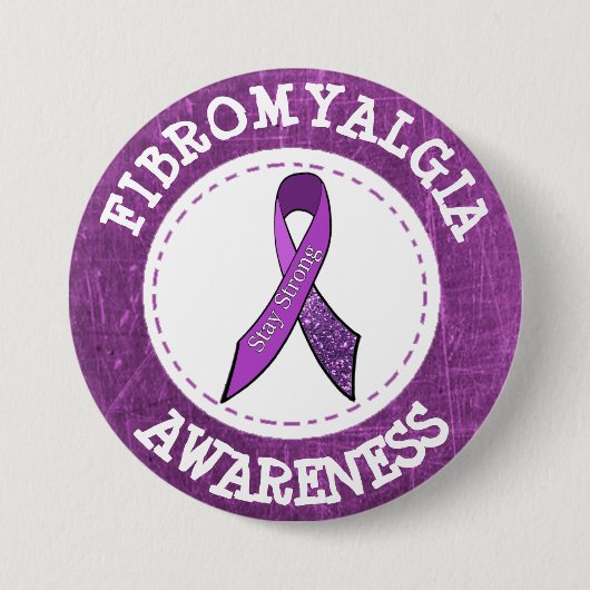 Schaltfläche "lila Fibromyalgie-Sensibilisierungsf Button (Vorderseite)