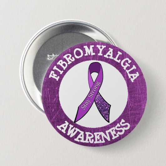 Schaltfläche "lila Fibromyalgie-Sensibilisierungsf Button (Vorne & Hinten)
