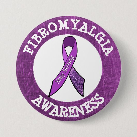Schaltfläche "lila Fibromyalgie-Sensibilisierungsf Button (Vorderseite)