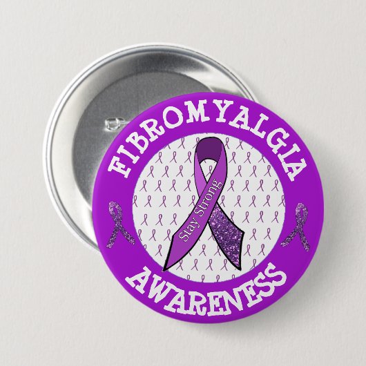 Schaltfläche "lila Fibromyalgie-Sensibilisierungsf Button (Vorne & Hinten)