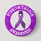 Schaltfläche "lila Fibromyalgie-Sensibilisierungsf Button (Vorderseite)