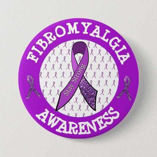 Schaltfläche "lila Fibromyalgie-Sensibilisierungsf Button (Vorderseite)
