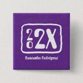 Schaltfläche "lila Funky Class Year" Button (Vorderseite)