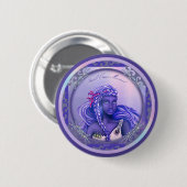 Schaltfläche "lila Ocean Mermaid" Button (Vorne & Hinten)