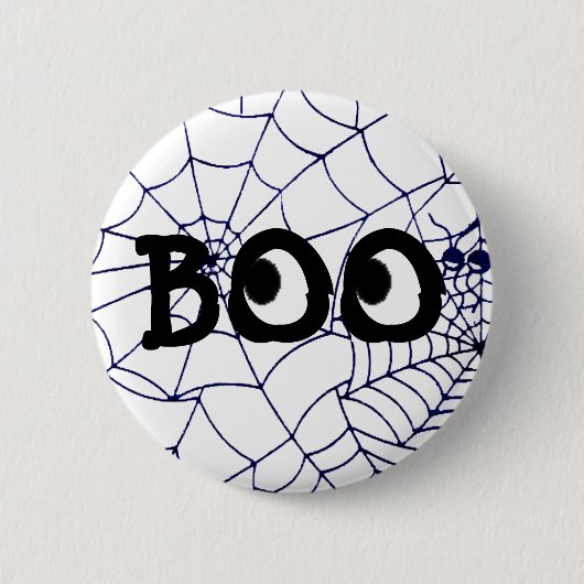 Schaltfläche "lila und schwarze Halloween-Boyeball Button (Vorderseite)