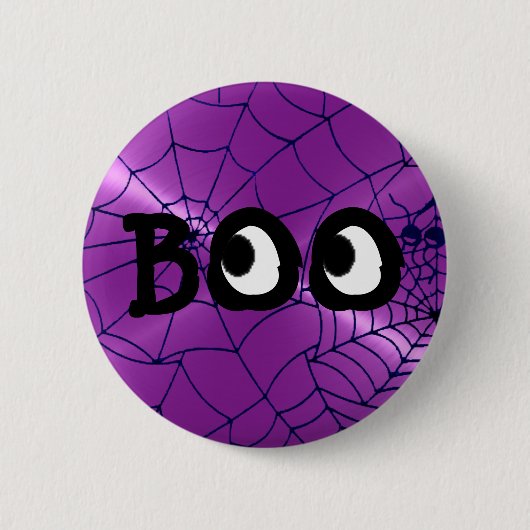 Schaltfläche "lila und schwarze Halloween-Boyeball Button (Vorderseite)