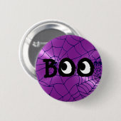 Schaltfläche "lila und schwarze Halloween-Boyeball Button (Vorne & Hinten)