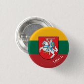 Schaltfläche Litauen, Patrioten litauische Flaggen Button (Vorne & Hinten)