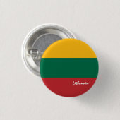 Schaltfläche Litauen, patriotische litauische Flag Button (Vorne & Hinten)