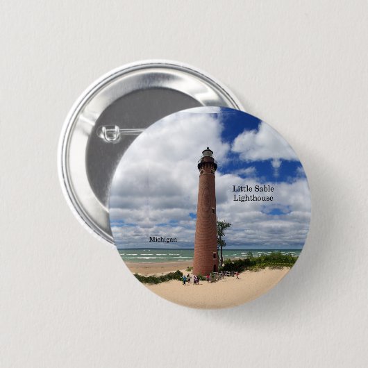 Schaltfläche "Little Sable Lighthouse" Button (Vorne & Hinten)