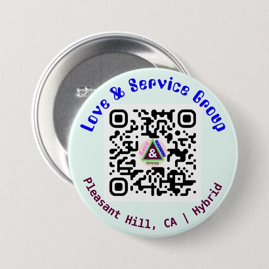 Schaltfläche "LNS Linktree QR-Code" Blau Button (Vorne & Hinten)