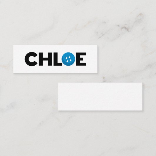 Schaltfläche Locken Mini Visitenkarte (Vorne/Hinten)