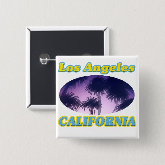 Schaltfläche "Los Angeles California Palm Trees" Button (Vorne & Hinten)