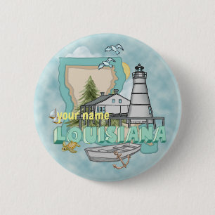 Schaltfläche Louisiana Lighthouse Button