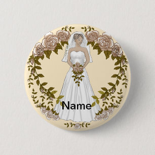 Schaltfläche "Love Bride Wedding Button" Button