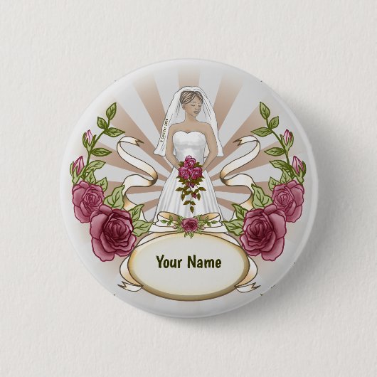 Schaltfläche "Love Bride Wedding Button" Button (Vorderseite)