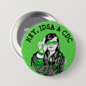 Schaltfläche "Lyme Disease Awareness Ribbons" Button (Vorne & Hinten)
